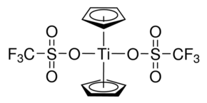 Bis(cyclopentadienyl)titanium(IV) bis(trifluoromethanesulfonate) Chemical Structure